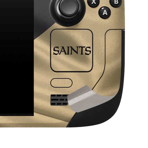 NFL New Orleans Saints Steam Deck Handheld Gaming Computer Skin
